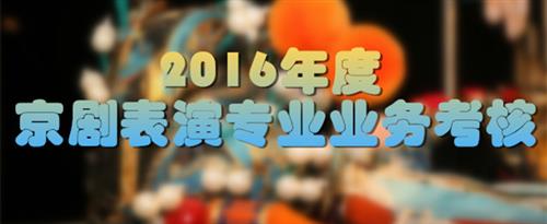 求日求操,我是操逼国家京剧院2016年度京剧表演专业业务考...